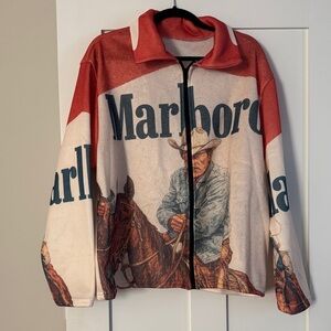 Marlboro Western Cowboy Jacket - Red and Cream